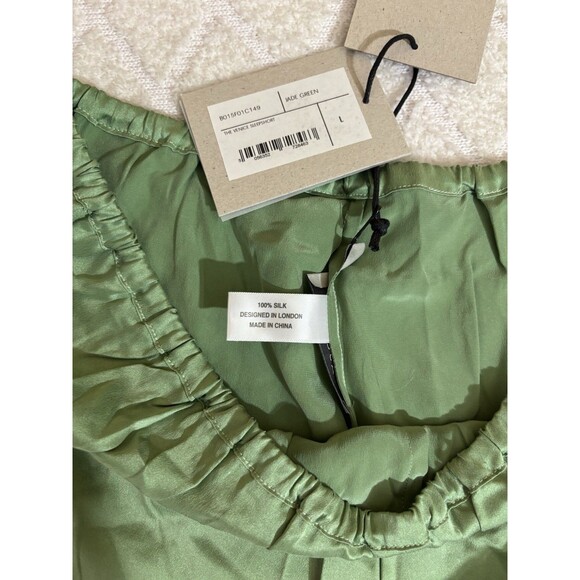 NWT Asceno Venice Sleep Shorts Jade Green 100% Silk Women’s Sleepwear Size L - Picture 5 of 8